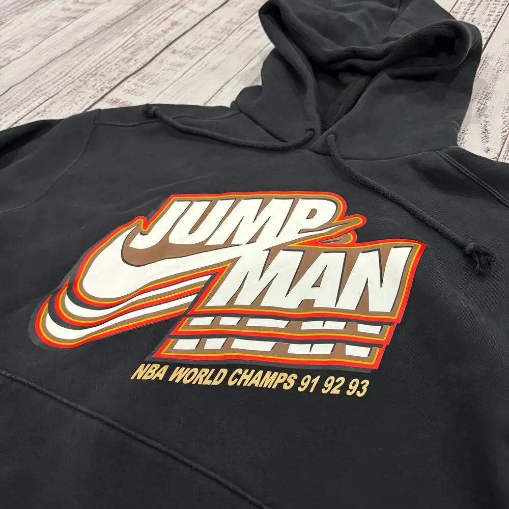 Jordan Jumpman Fleece Hoodie NBA World Champs 91 92 93 Black XL DC9604-010